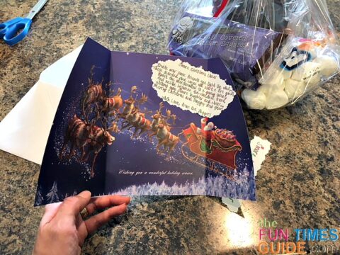 I created a little Christmas Cheer poem to go inside each card that I attached to each gift basket.