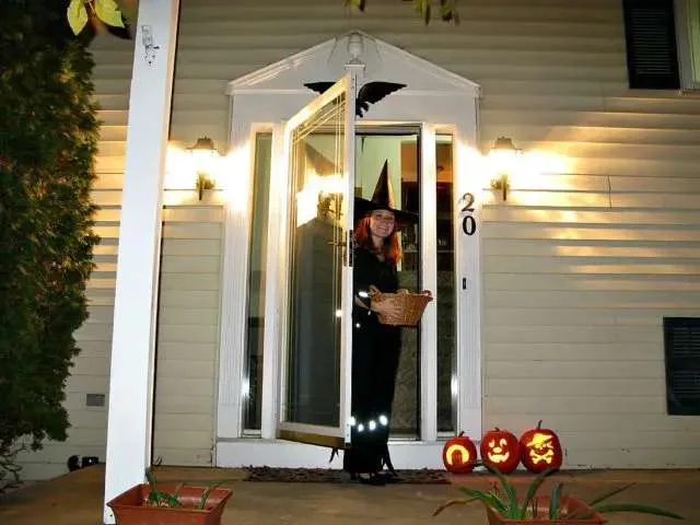 Waiting for trick or treaters to start handing out Halloween candy & fun Halloween gifts. 