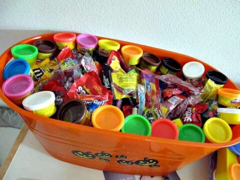 playdough-and-halloween-candy