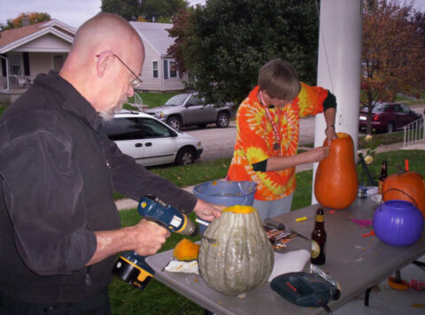 Using power tools to carve pumpkins