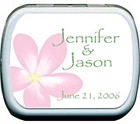 Personalized wedding candy tins